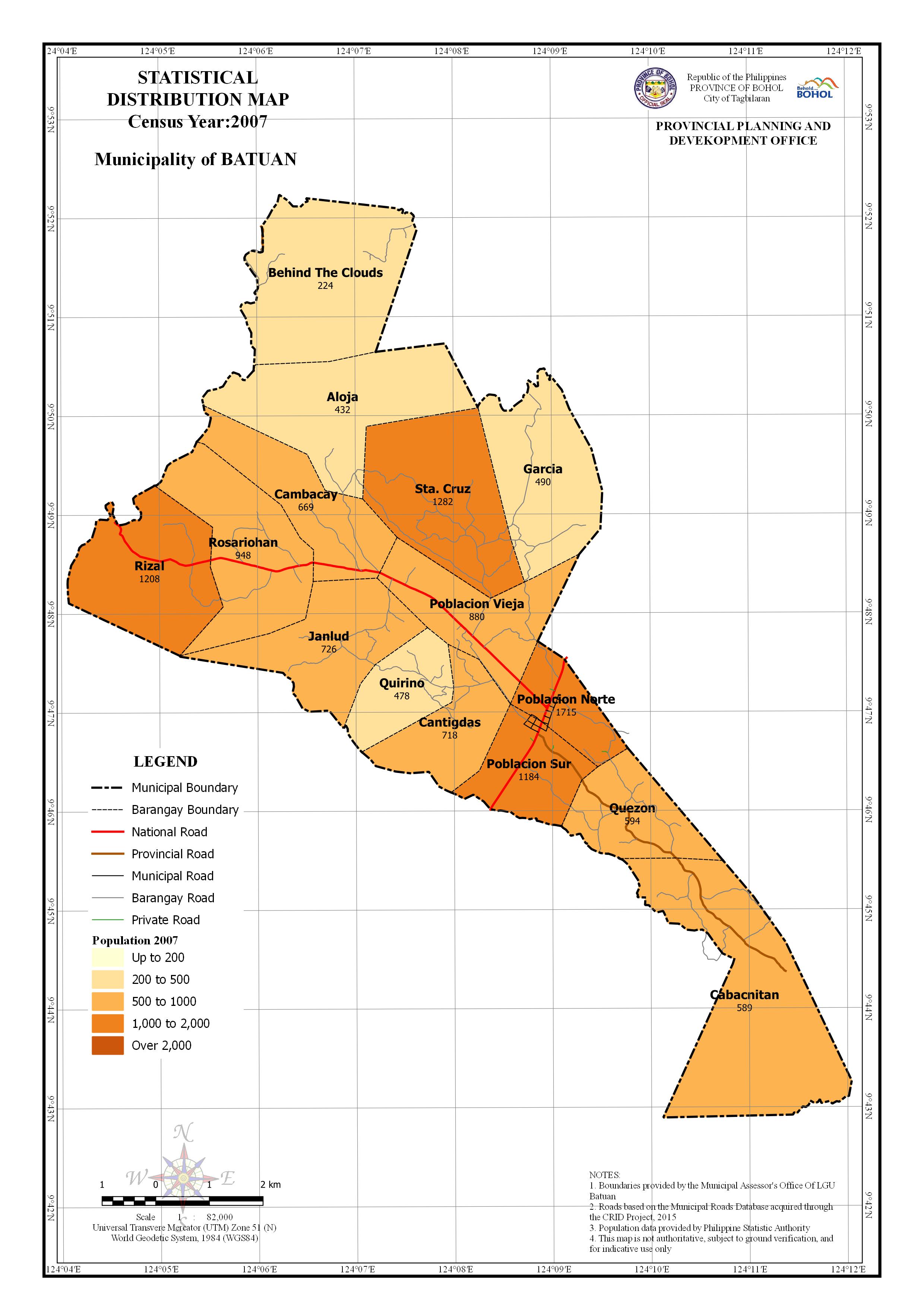 Population Distribution 2007 Map